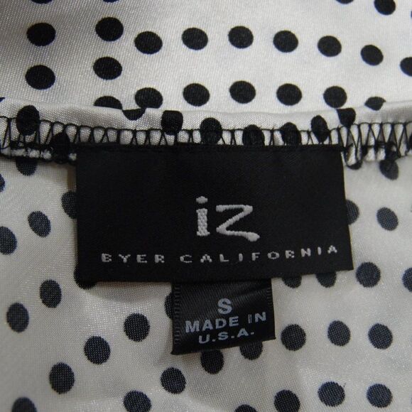IZ BYER white‎ & black blouse size S - Picture 4 of 6